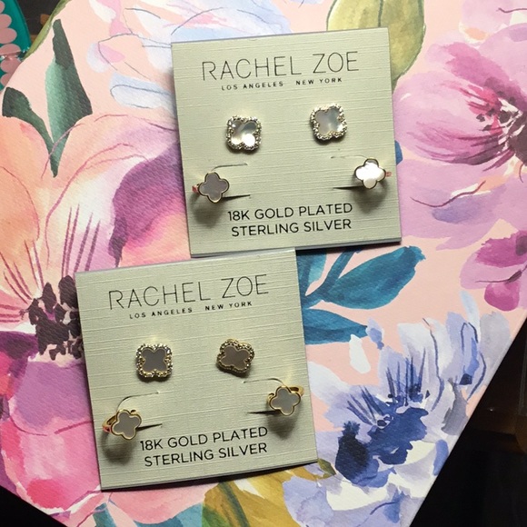 Rache Zoe | Clover Earring 18K Gold Plated Sterling Silver - Picture 1 of 3